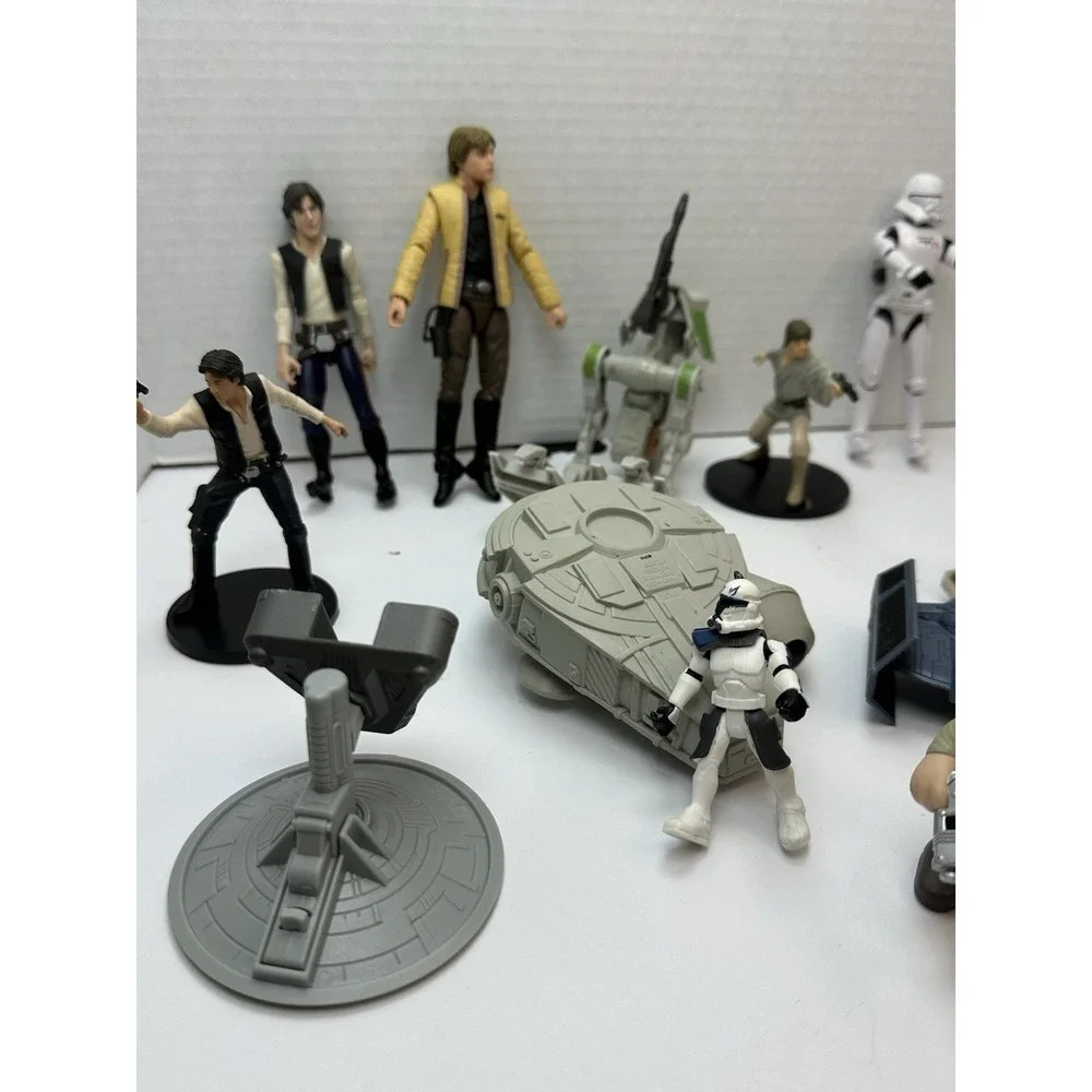 Star Wars Action Figure & Accessory Lot Han Solo Luke Skywalker Stormtrooper Mix